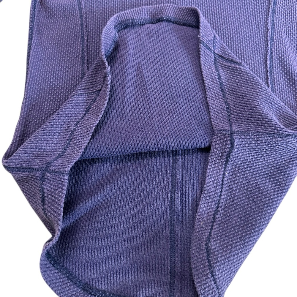 Free People Women's XS Newbie Rosy Cuff Thermal Purple Top - Picture 15 of 17